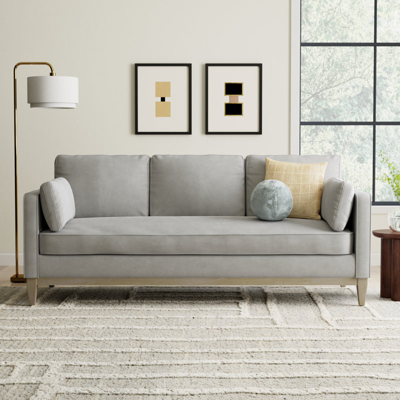 Pera 84'' Velvet Sofa, Deep Brown Velvet