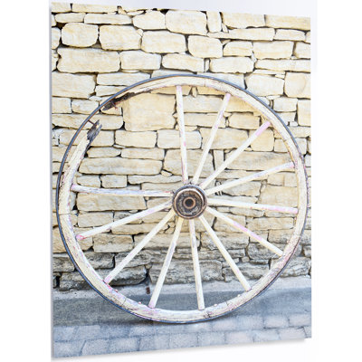 " Old Vintage Broken Wood Wheel "