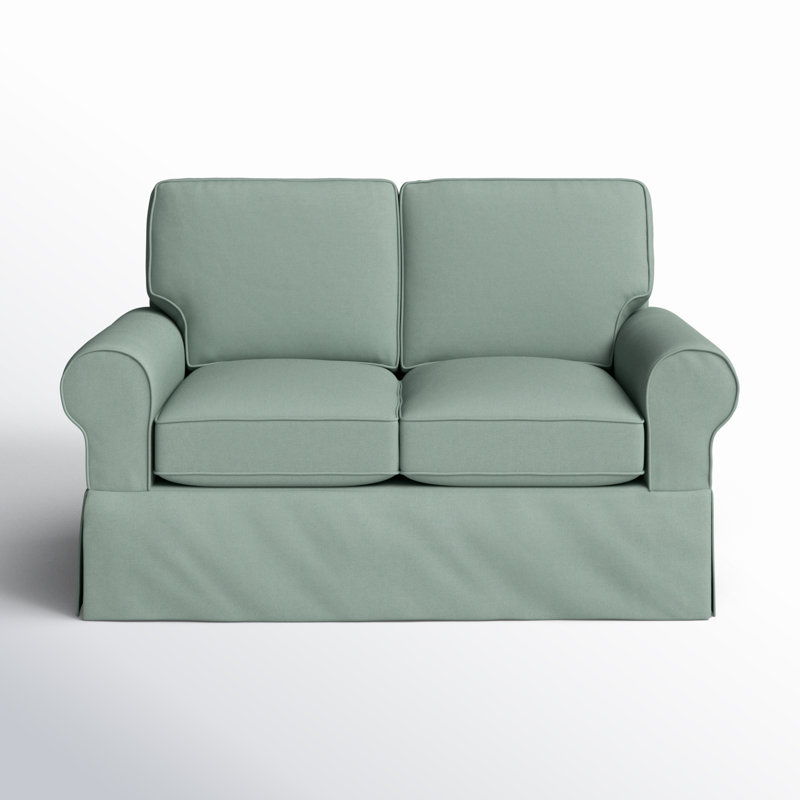 Porter 62'' Slipcovered Loveseat, Bayou Spray Canvas