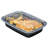 Dicino 38oz. Black Rectangular Meal Prep / Bento Box Containers with Lids