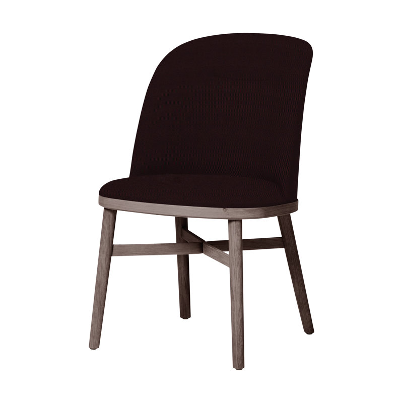 Chaise de salle à manger Bund de Neri & Nu, Noyer à finition savonnée, L493 Lin Sanfor 0024