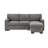 Estelle 86.5" Dark Gray Fabric Reversible Sleeper Sectional With Storage Chaise Drop-Down Table 2 Cup Holders And 2 USB Ports