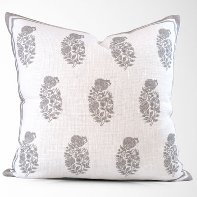 Floral Cotton Pillow Cover