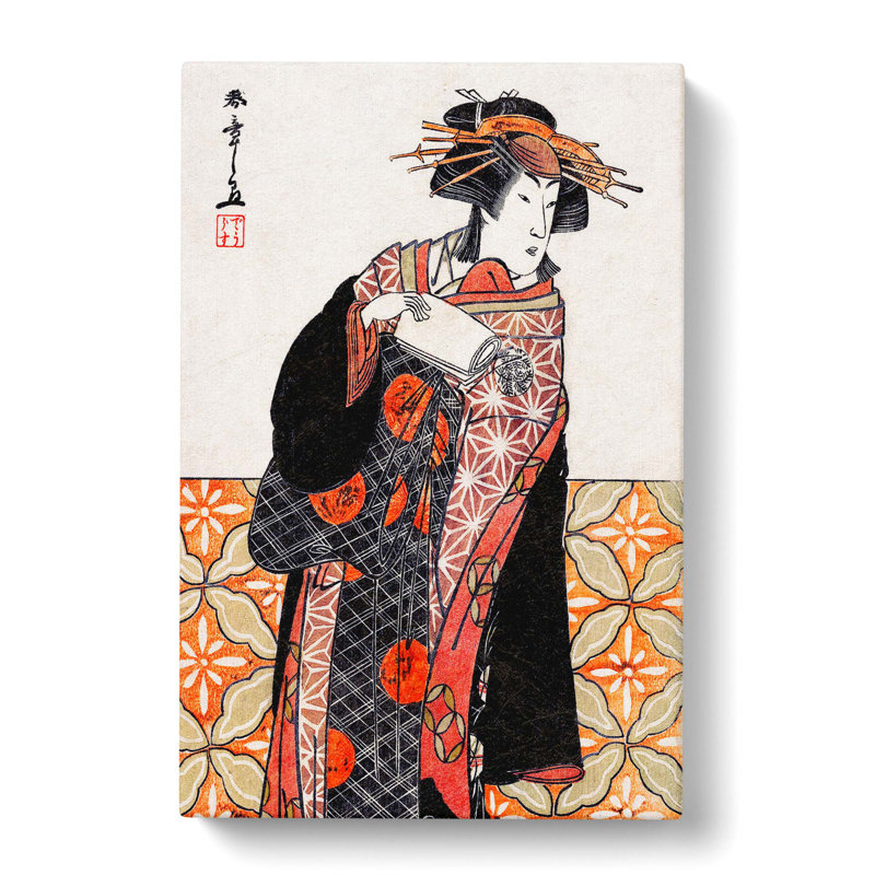 Nakamura Riko by Katsukawa Shunsho - Wrapped Canvas, 50cm H x 35cm W x 3cm D