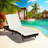 Adjustable Outdoor Chaise Lounge Chair Recliner with Cushions and PE Rattan Accents