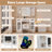 41.3" Makeup Vanity with Sliding Mirror, LED Lighting & Stool