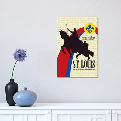 St. Louis - Founded In 1764 by Benton Park Prints - Wrapped Canvas Gallery-Wrapped Canvas Giclée