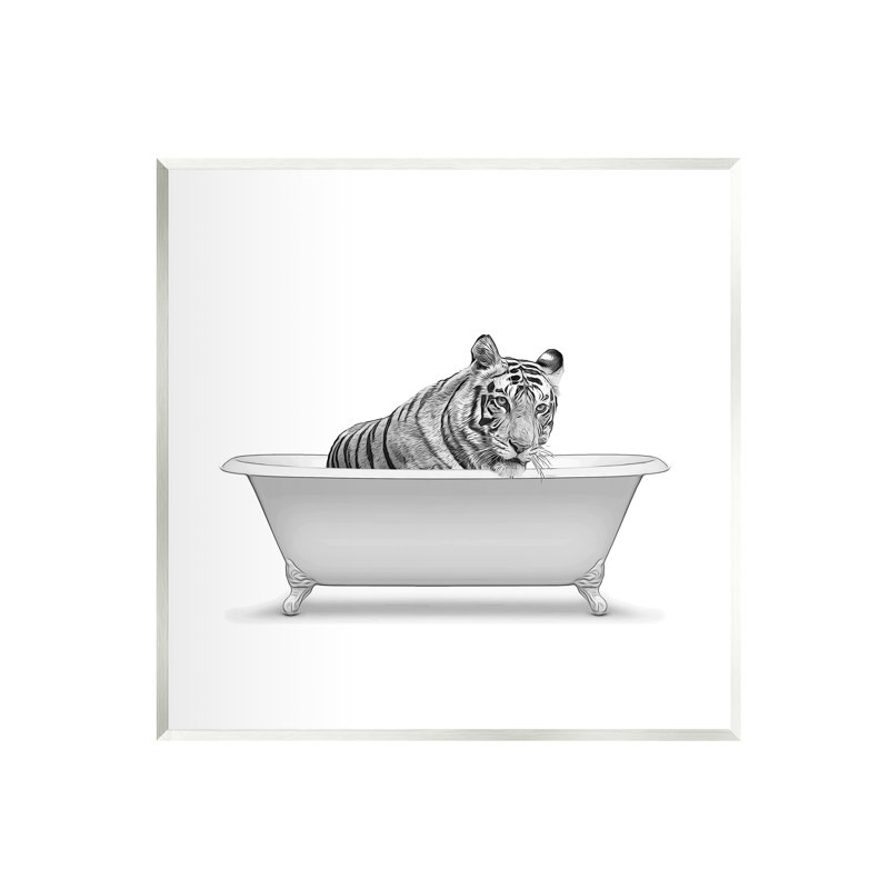 Art mural de baignoire sur pattes de tigre sauvage par Annalisa Latella