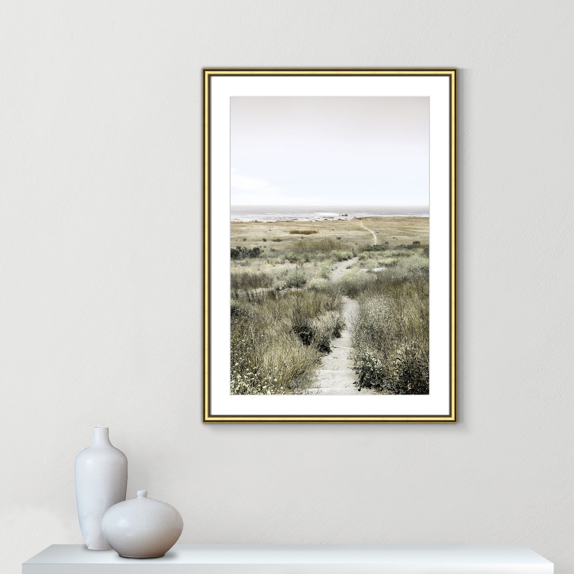 Footpath to Paradise by Danita Delimont - Picture Frame Photograph, 26.75 W x 36.75 H x 0.88 D, Gold