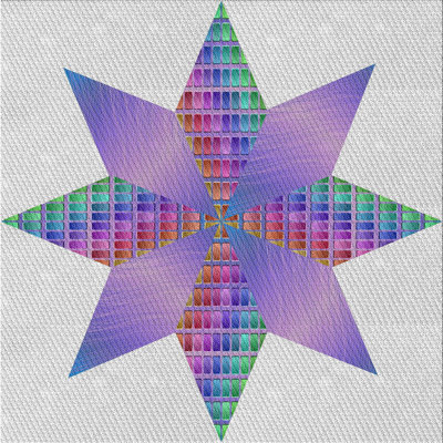 Tapis mauve / bleu / crème