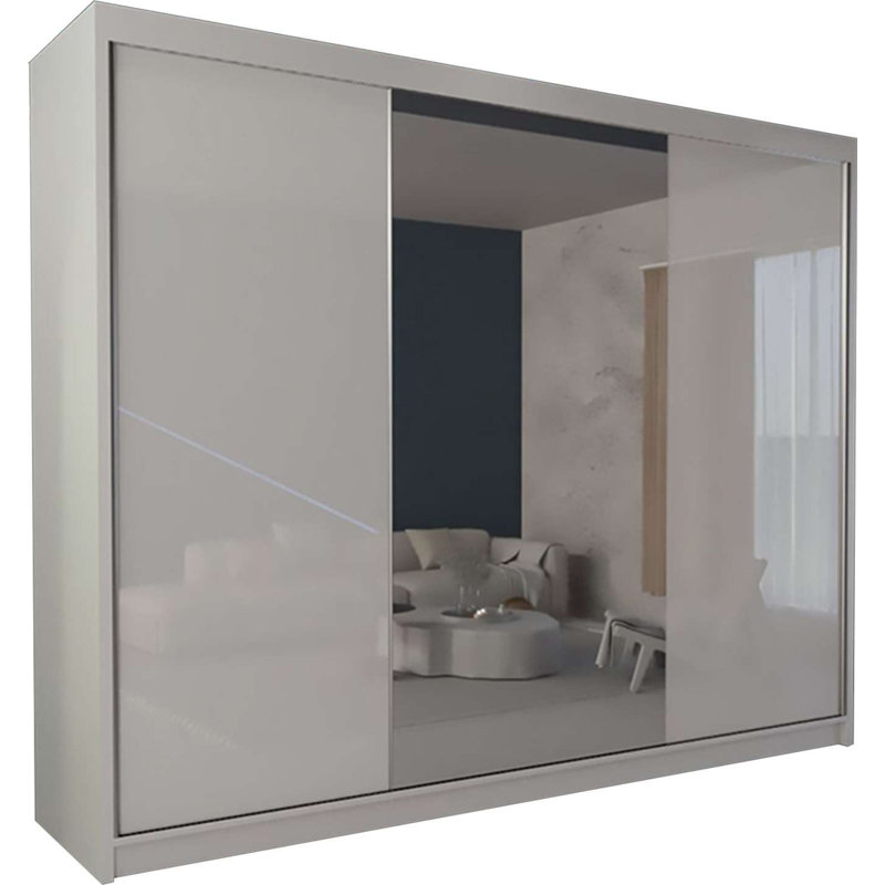 Dakia 3 Door Wardrobe, White