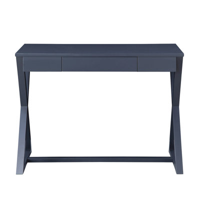 Rectangular Console Table With Charcoal Drawer, 2/3 Extension, Base, English For Office Space And Productivity Comfort