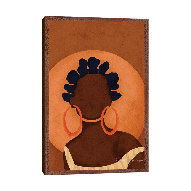 Mendiana by Reyna Noriega - Painting on Canvas, 101.6 cm H x 66.04 cm W, Classic Brown Wood Framed Canvas