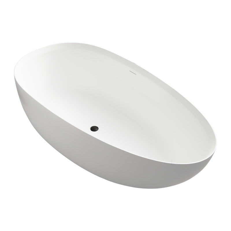 Baignoire de trempage autoportante de 71 po L x 35 po à surface solide