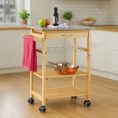 Wybron Granite Top Kitchen Cart