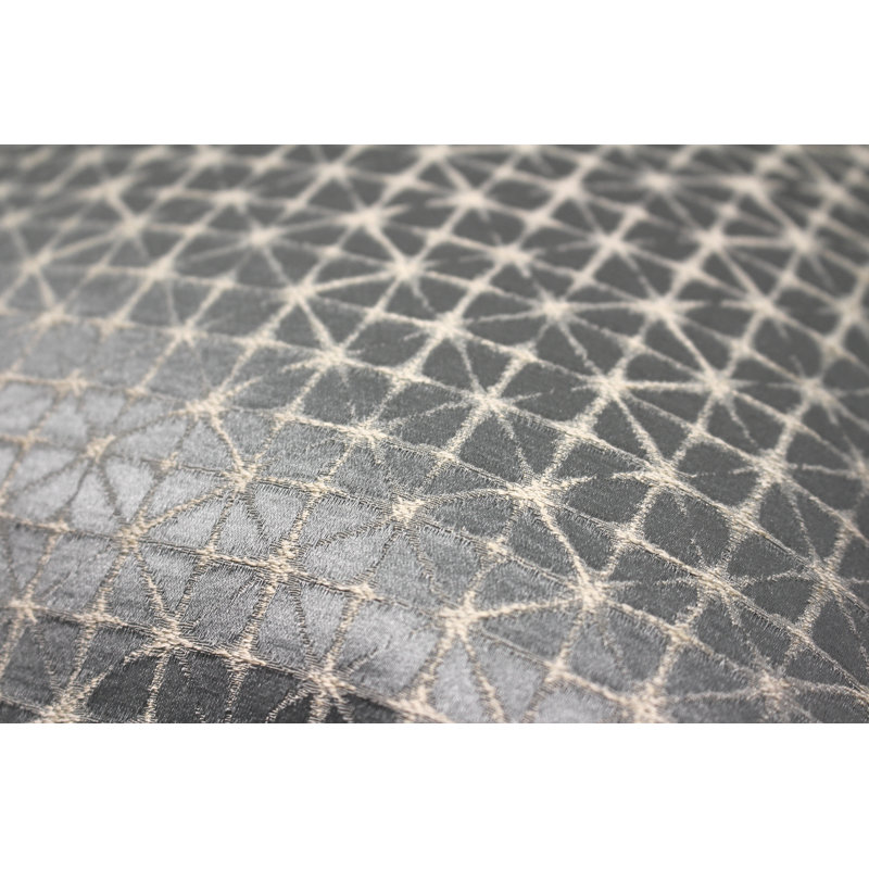 Geometric Square Pillow Cover, Silver