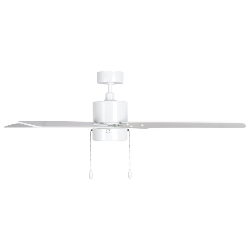 Scoggins 52" 4-Blade Indoor Ceiling Fan, White, White