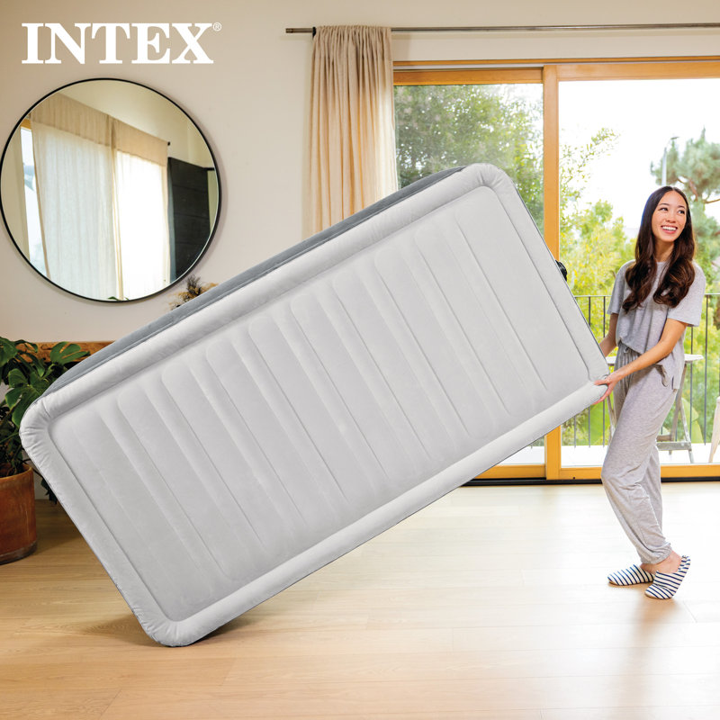 Lit gonflable surélevé 18 po avec pompe électrique interne Intex, Simple, null