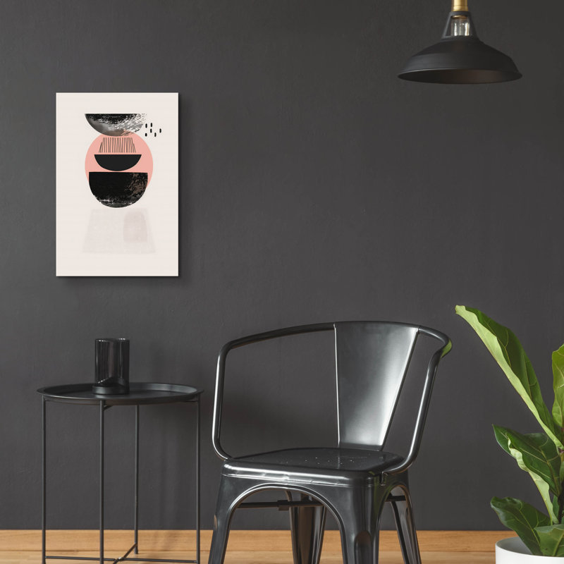 Art mural en verre Wrought Studio ™ «Abstract Minimalist Shapes No 8» par Andreas Magnusson, H 24 po x l 16 po x P 0,2 po
