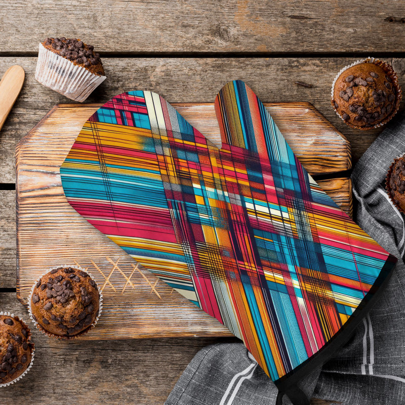Timeless Plaid Patterns Oven Mitt Cotton Twill