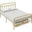 Lit plateforme classique en fer avec tête de lit et pied de lit-866018514-901025119