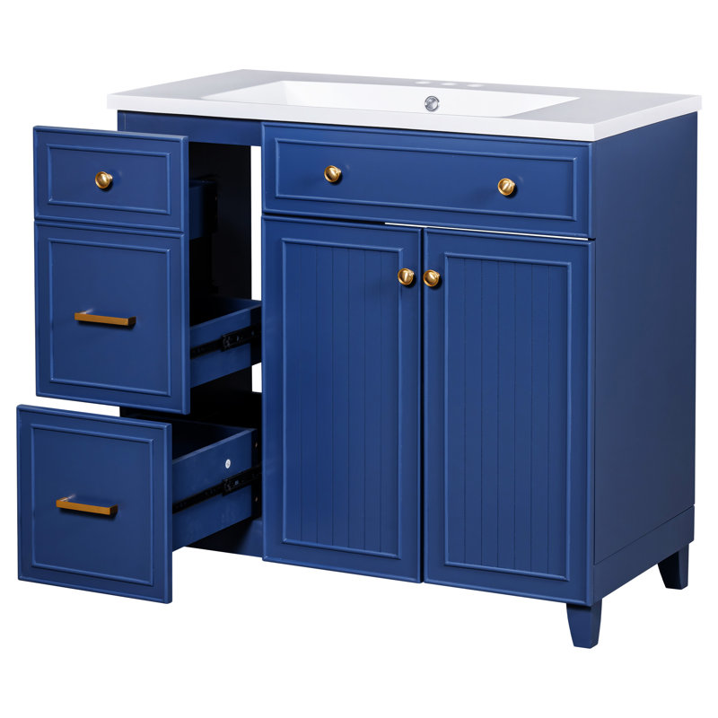 Bathroom Vanity, Navy Blue