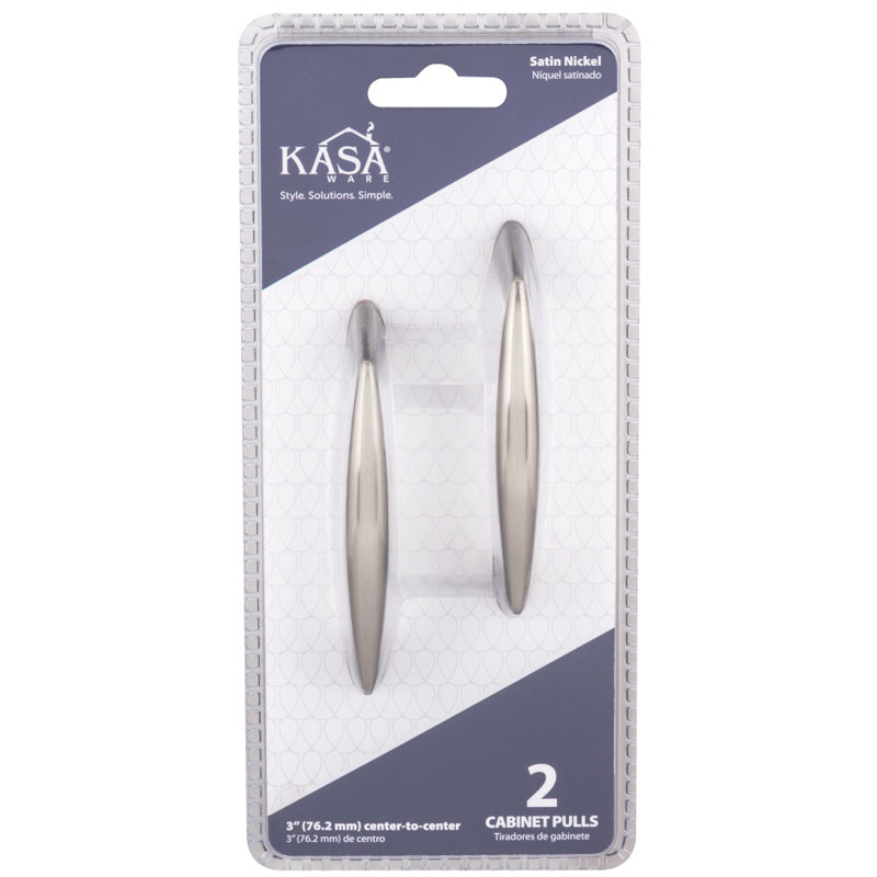 3" Center to Center Arch Pull Multipack, Satin Nickel