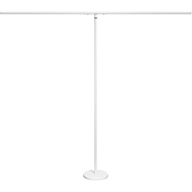 Don't Look At Me® - Instant Room Divider (T-Shaped) - White Frame With Black Privacy Fabric, White