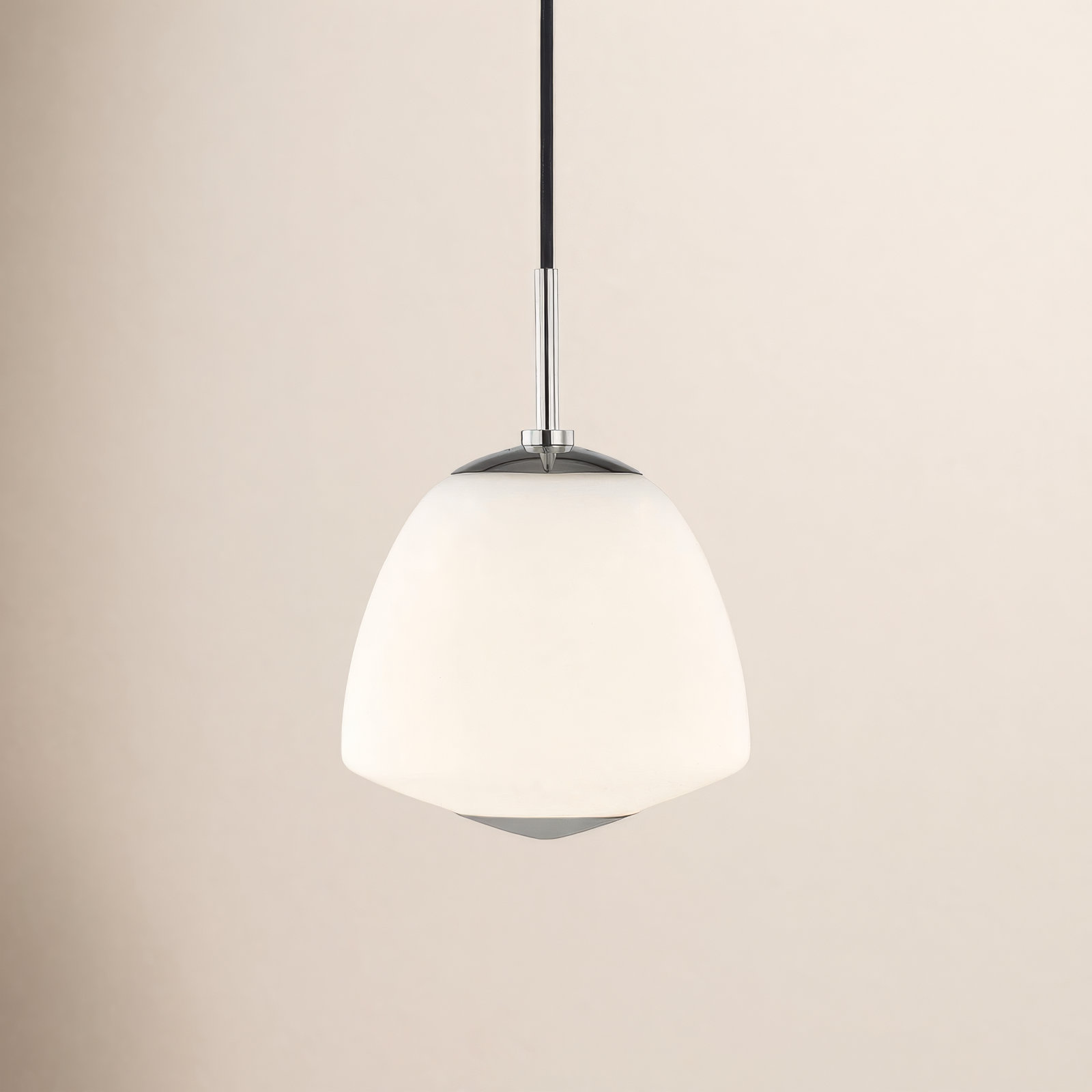 Darby Single Light Glass Dimmable Pendant, Old Bronze, 11" H x 8" W x 8" D