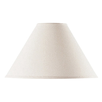 Abat-jour empire en tissu blanc cassé H 12 po x l 19 po Empire