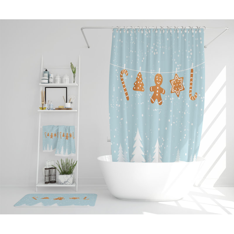 Norval Polyester Shower Curtain Set