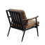 Chaise d'appoint Berham en châtaignier et fer mat avec pieds en métal