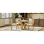 Ensemble 5 pièces de table de salle à manger rétro et extensible avec 4 chaises rembourrées pour la salle à manger et le salon-650690069