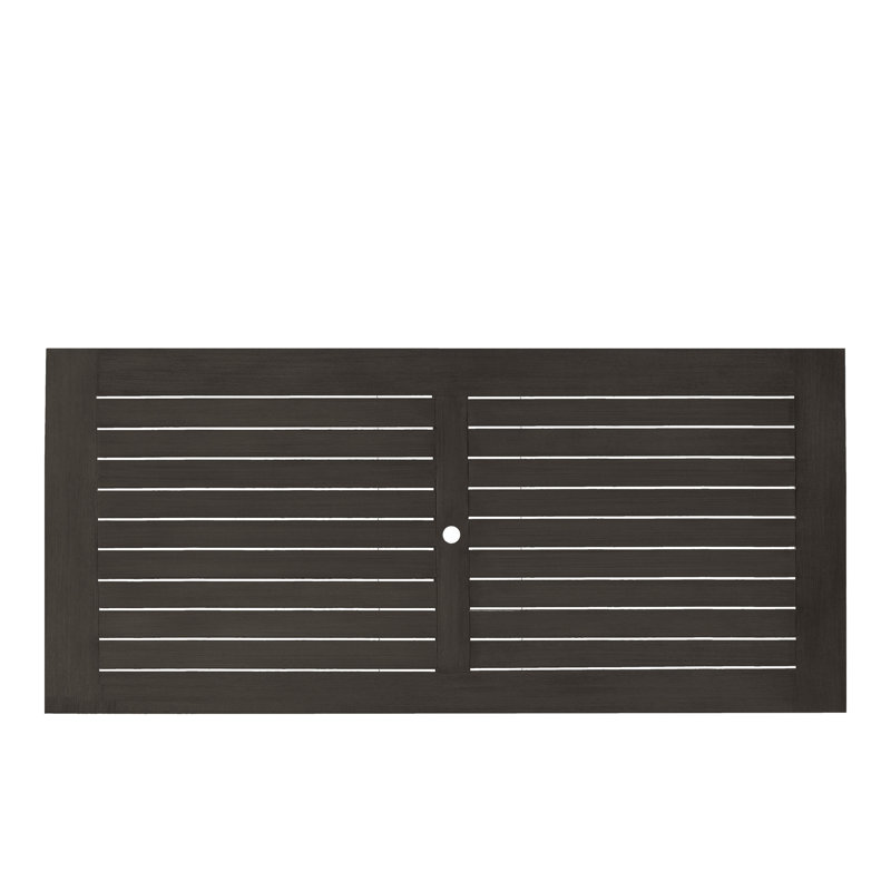 Club Aluminum Outdoor Dining Table, Slate Gray