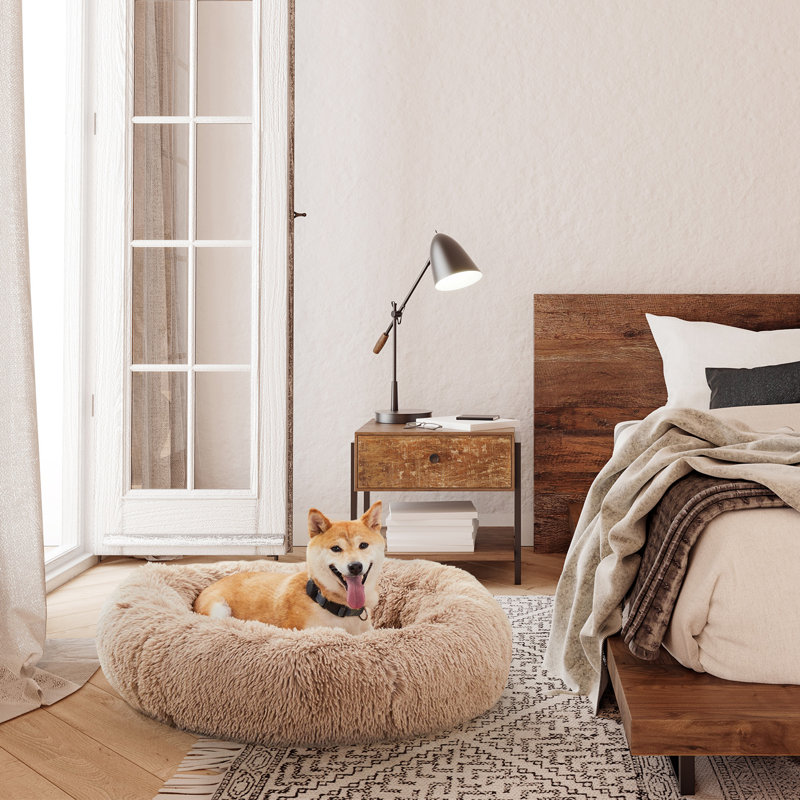 Lit pour bébé en fourrure Calming Cuddler, H 6,3 po x l 30,71 po x P 30,71 po, Brun