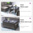 Bonia 7 Person Outdoor Wicker Rattan Patio Furniture Set with Sofa,Rocking Chairs,Ottomans And Table Set. (Set Of 7 Pieces)-1105647133