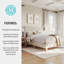 Lit plateforme tapissier avec tête de lit à oreilles Martha Stewart Maisie-124405094-124405096