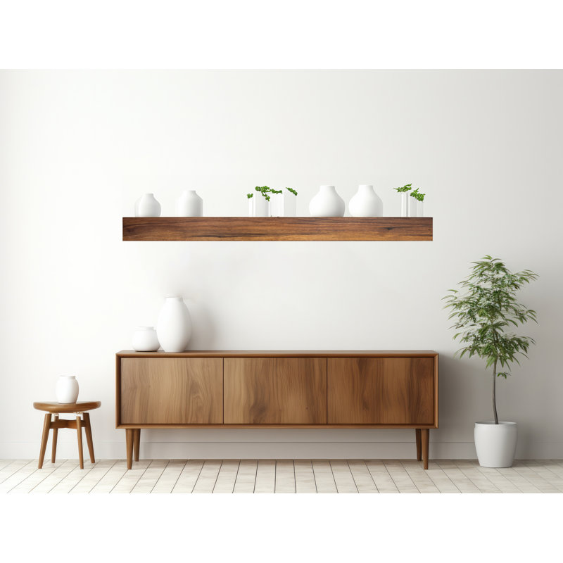 Emerald Lee Walnut Floating Shelf, 5" H x 46" W x 4" D