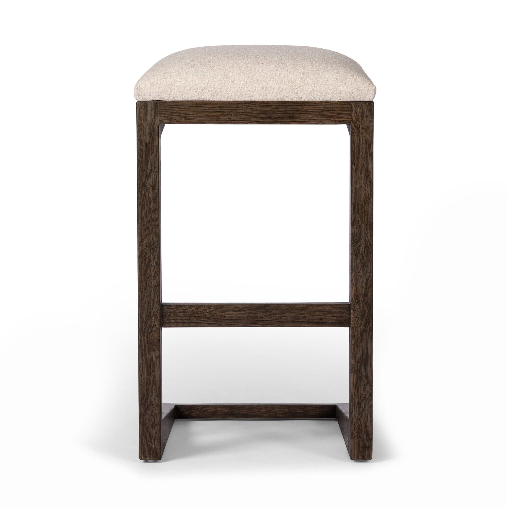 Cicily Bar Stool, Bar Stool (31" Seat Height), Sienna Brown Oak, Cream