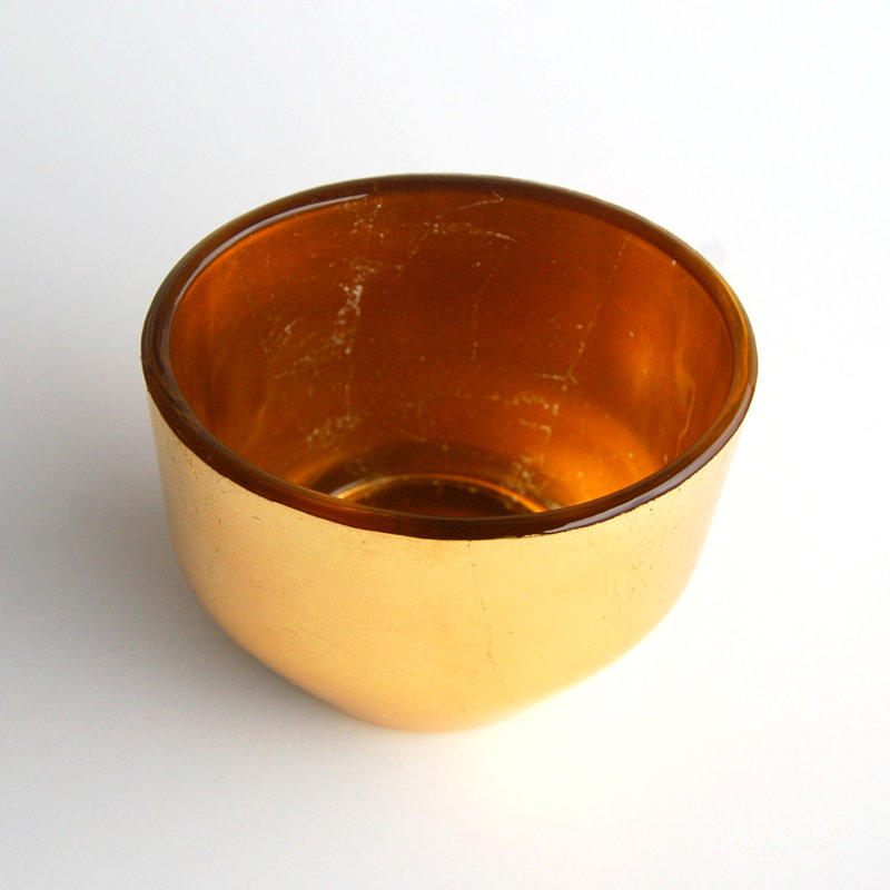 Vase de table en verre intérieur / extérieur 4 po Rumaysa, Or