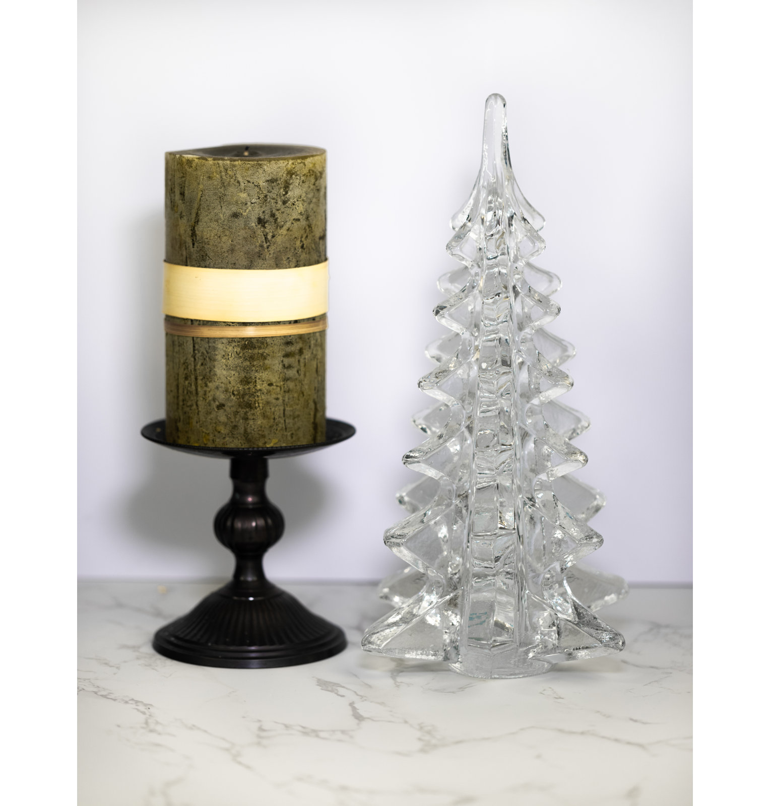 Handblown Art Glass Tabletop Tree, 12" H