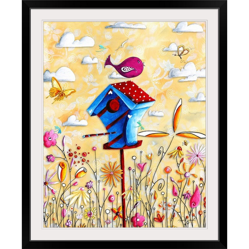 Maison d'oiseaux par Megan Duncanson - impression d'art graphique, Toile, H 14 po x l 11 po x P 1,25 po