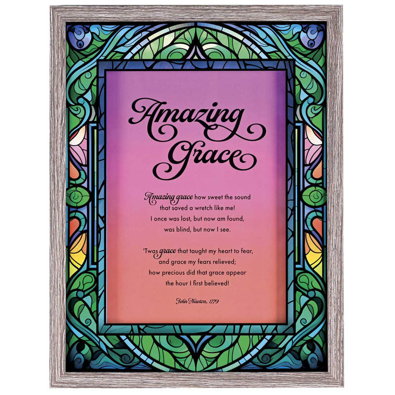 Art mural encadré «Amazing Grace» 12 x 16