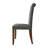 Brown Wooden Dining Chair With Velvet Cover-2011609391