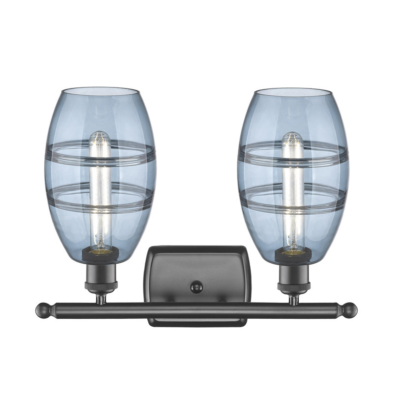 Bettylou 2 - Light Dimmable Vanity Light, Oil Rubbed Bronze, Princess Blue
