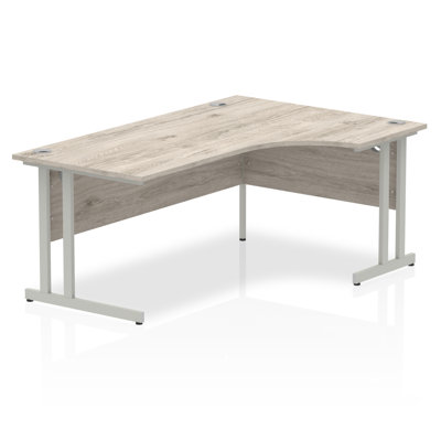 Zetta L-Shaped Solid Wood Base Executive Desk