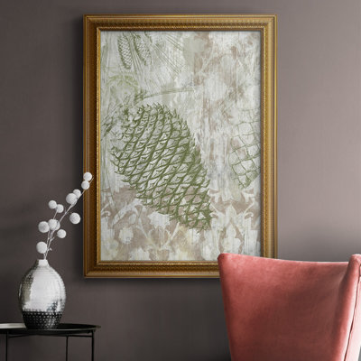 Pinecone Fresco I - reproduction d'art sur toile encadrée