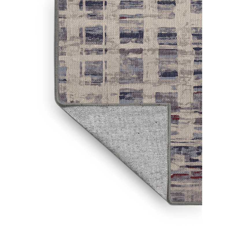 Machine Washable Grey Area Rug, Rectangle 2' x 3'