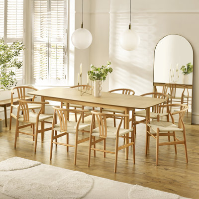 Eriksson Rectangular Solid Wood Extending Table & Carlton Dining Chairs - Scandi Inspired