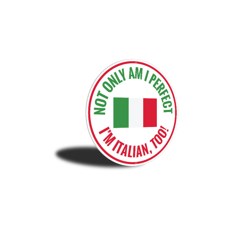 Drôle de cercle italien en aluminium, H 18 po x l 18 po x P 0,06 po